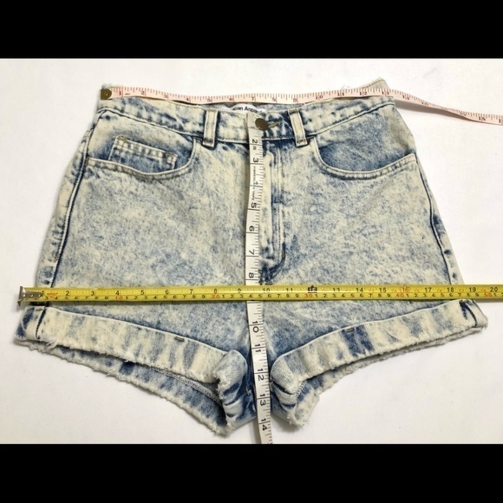 American Apparel Jeans High Waist Cuff Shorts - Picture 9 of 9